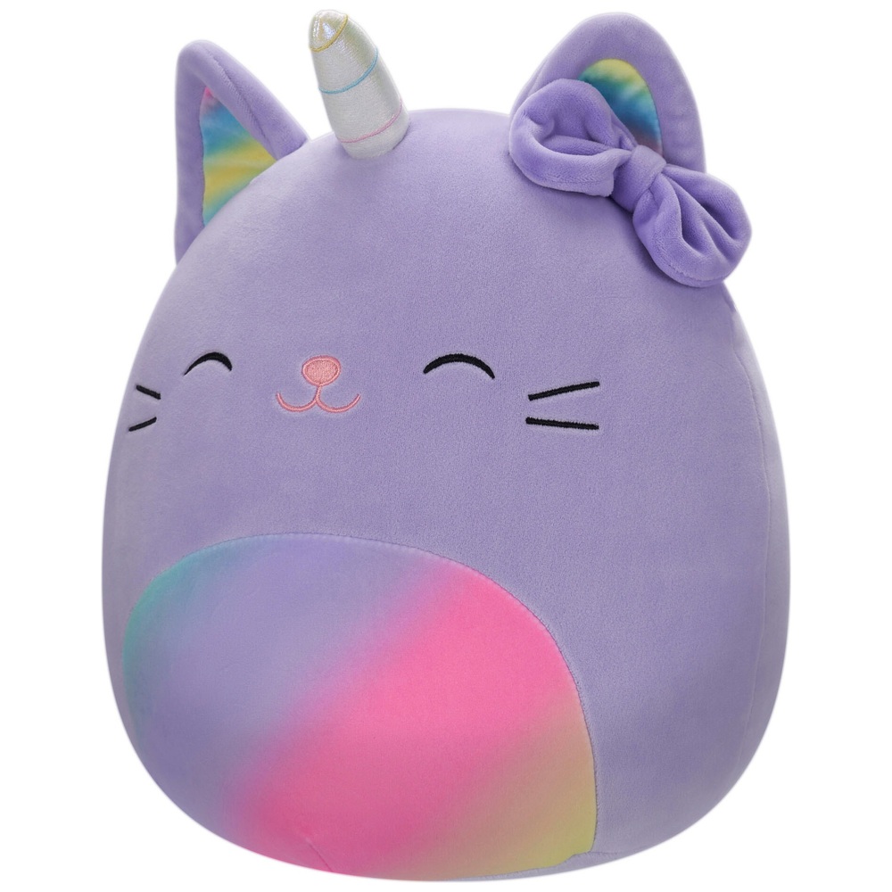Original Squishmallows 30cm Cienna das lavendelfarbene Katzen-Einhorn-Plüschtier