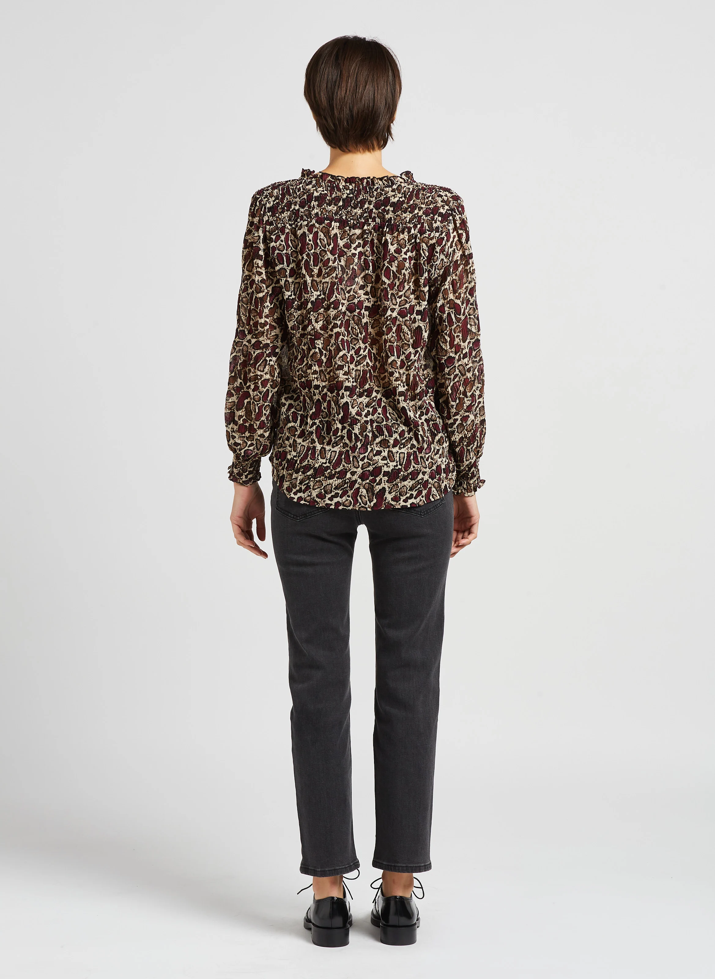 BRIEG - Jean droit 7/8 en coton | Gris