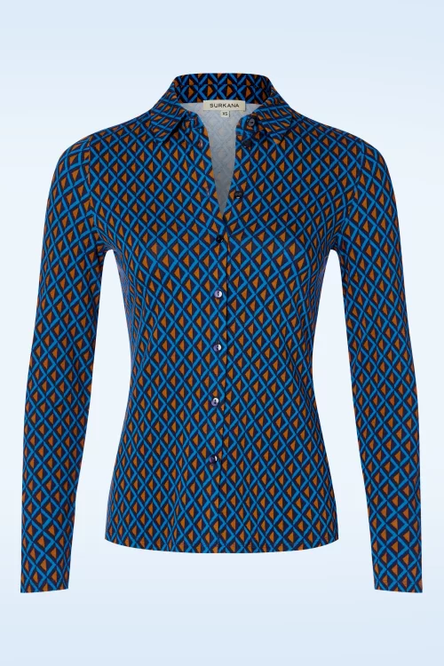 Surkana Sara blouse in blauw