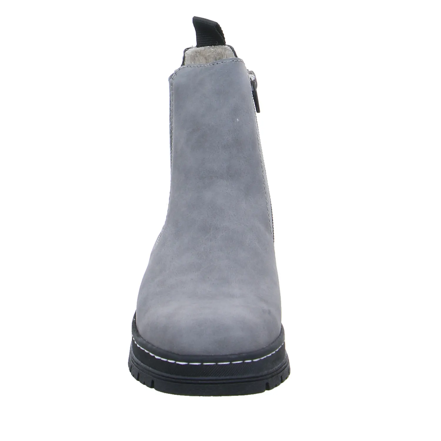 RIEKER Boot Grau Lederimitat