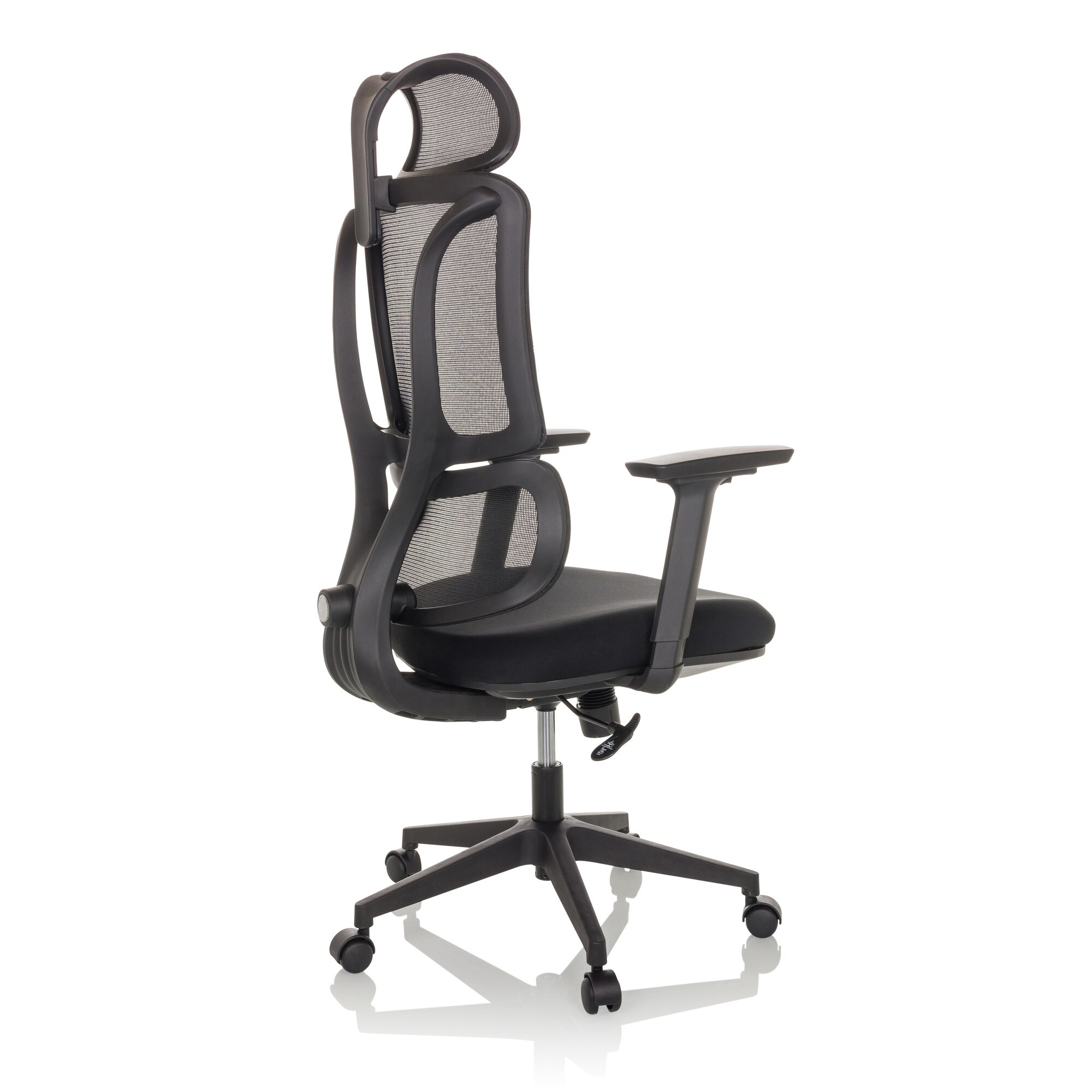 Home Office Bürostuhl ERGOMY Stoff mit Armlehnen (höhenverstellbar) MyBuero