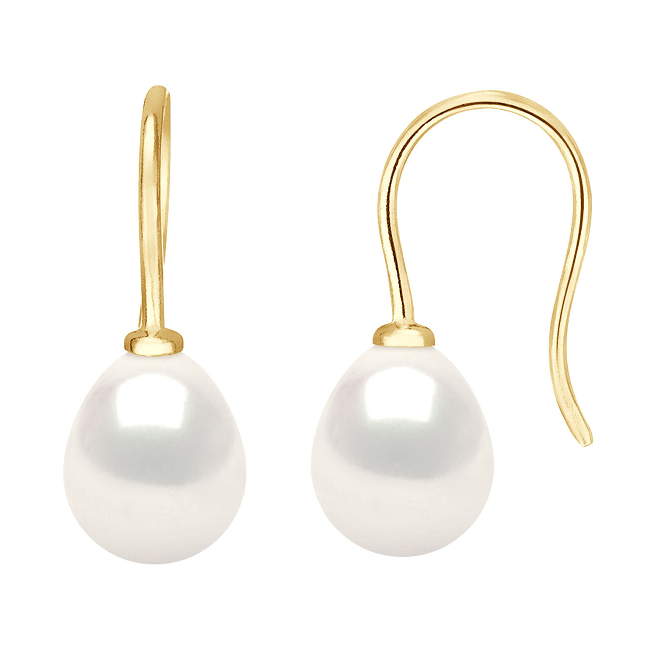 Pearl Addict Boucles d'oreilles Or Jaune & Perles d'Eau Douce blanches