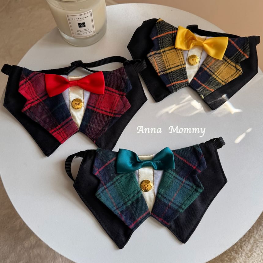 tanvtim - Plaid Suit Pet Collar