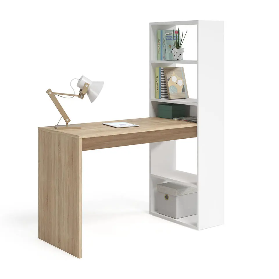 CALICOSY - Omkeerbaar - Licht eiken / wit - 144x120x53 cm