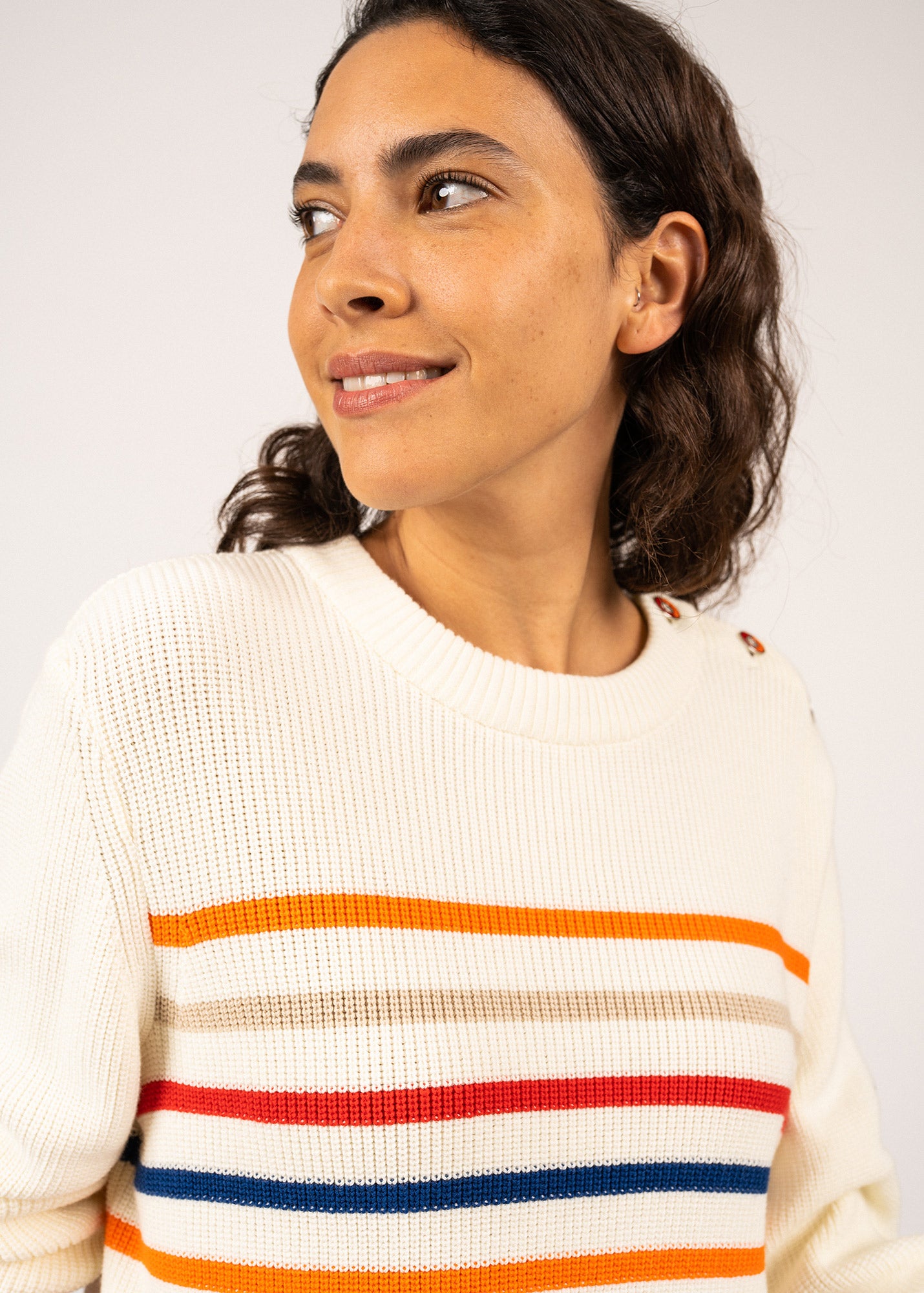 Pull en coton esprit marin Locmaria