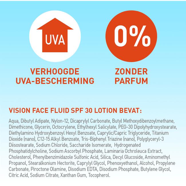 Vision Zonnebrand Face Fluid SPF 30 50 ML