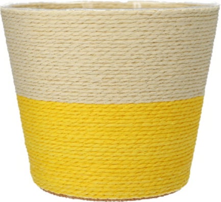 Duif plantenmand Riley naturel / geel D 14 H 11 cm
