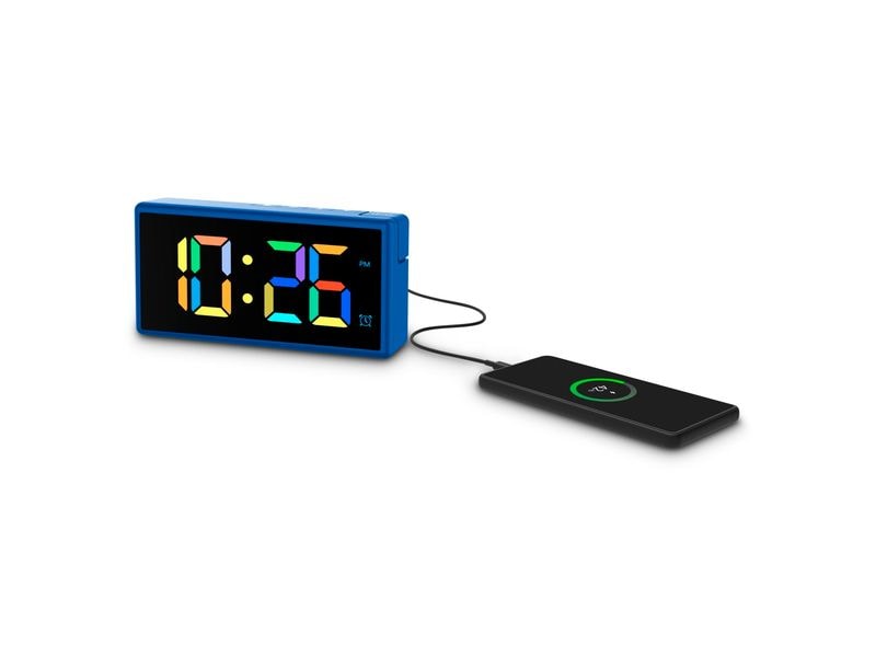 Hama Digitalwecker Ibiza Blau Wecker mit USB-Ladefunktion