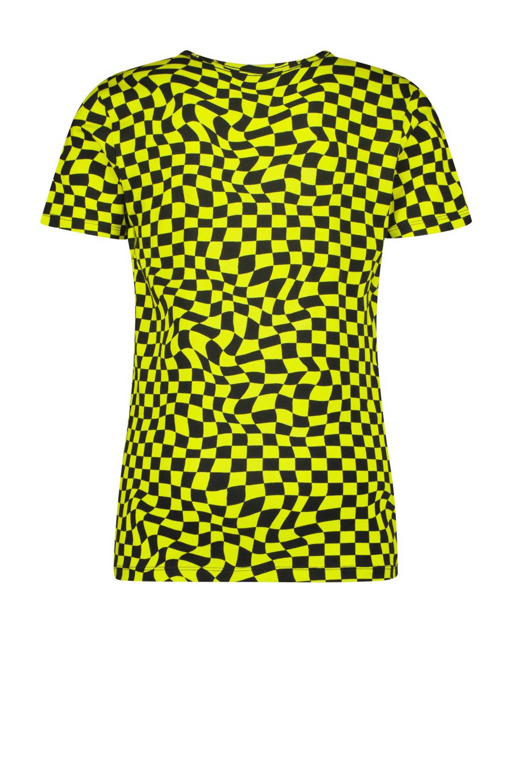 Vingino shortama Check zwart/neongeel
