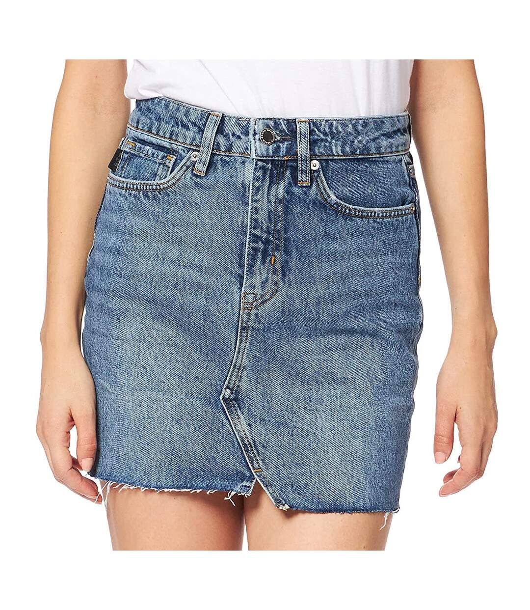 Jupe en Jean Bleu Femme Superdry Mini Skirt