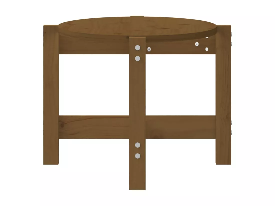 Table basse Marron miel 87x48x35 cm Bois massif de pin