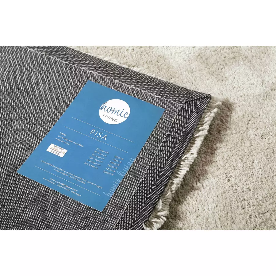 Homie Living Hochflorteppich Pisa creme beige