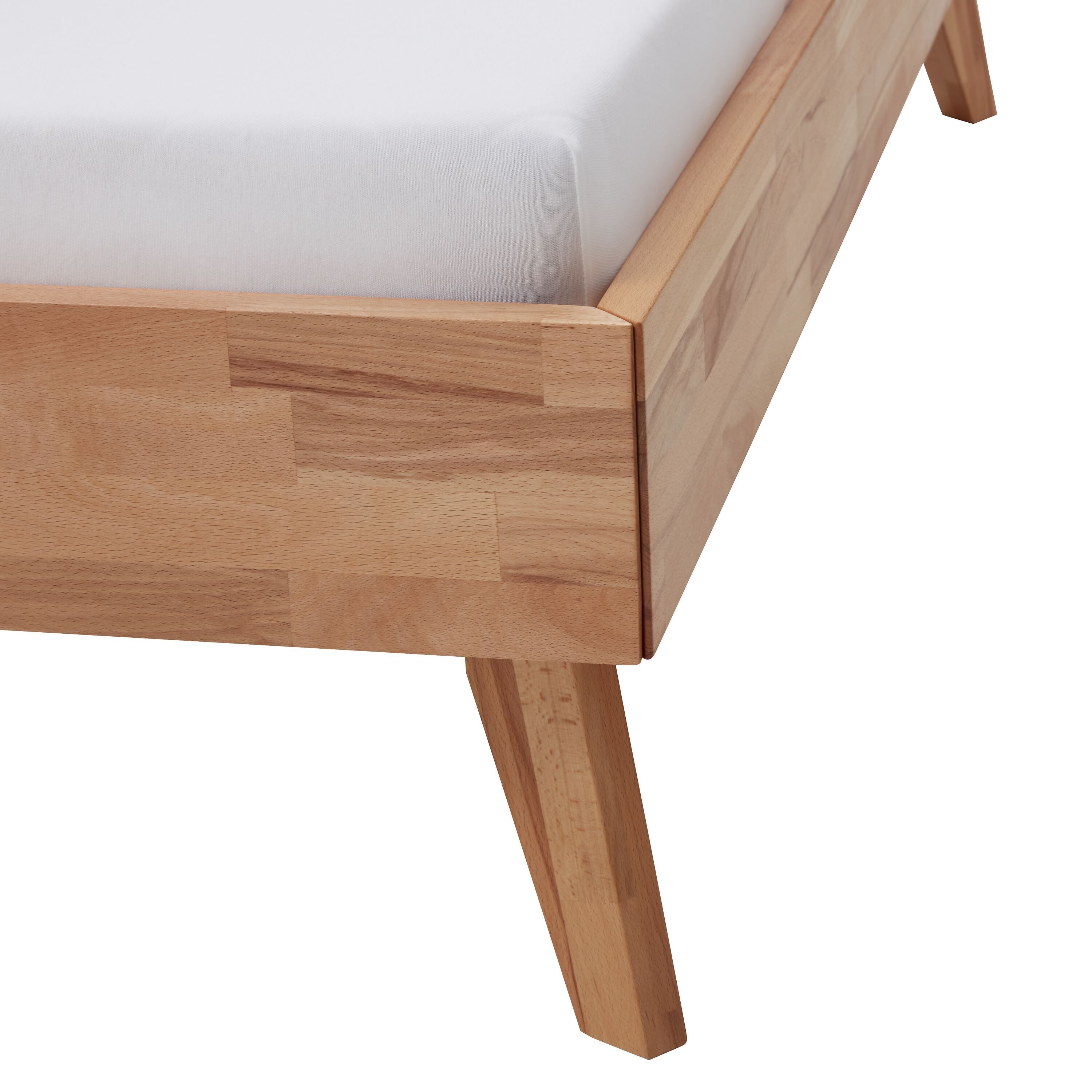 HASENA SIMONE Bett - Kernbuche / B: 140.0 cm x T: 200.0 cm
