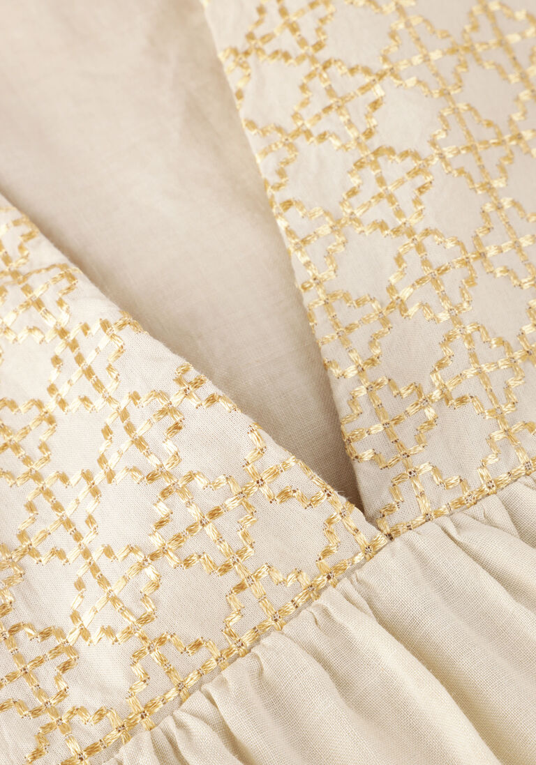 beige greek archaic kori maxi jurk 430825