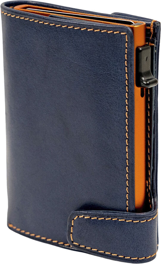 Tony Perotti Furbo cardholder with banknote and coin pocket Dark blue