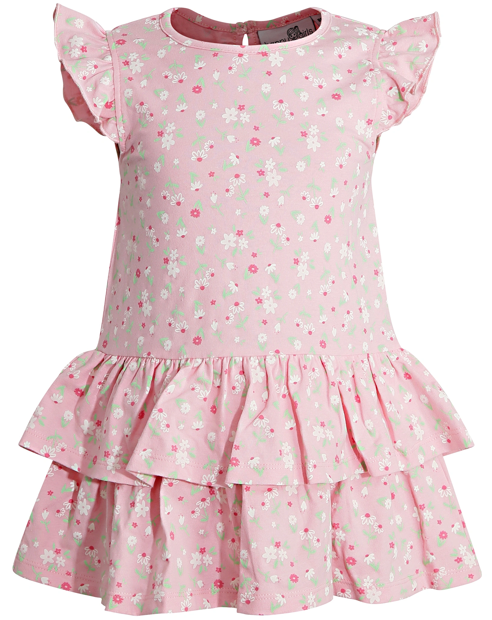 Kurzarmkleid FLOWERS AOP in candy pink