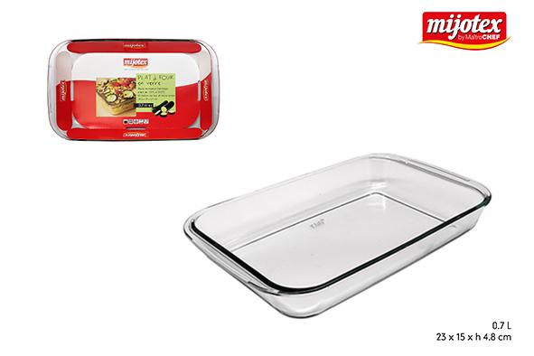 PLAT RECTANGLE VERRE 0.7L