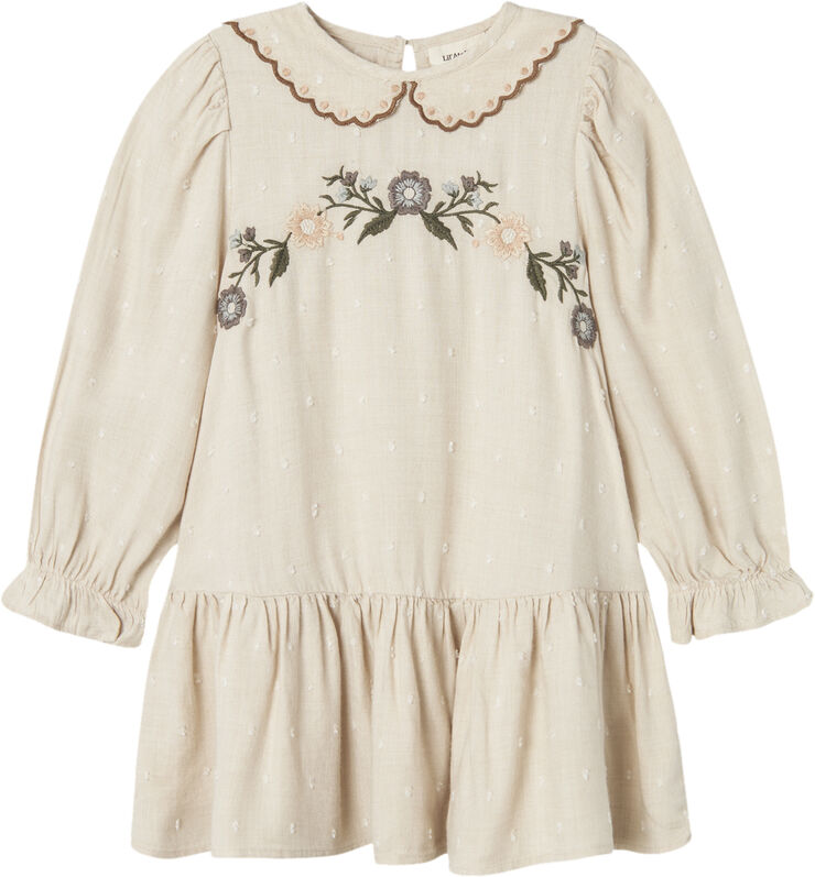 Lil' Atelier NMFSAFRON LS DRESS LIL Pumice stone