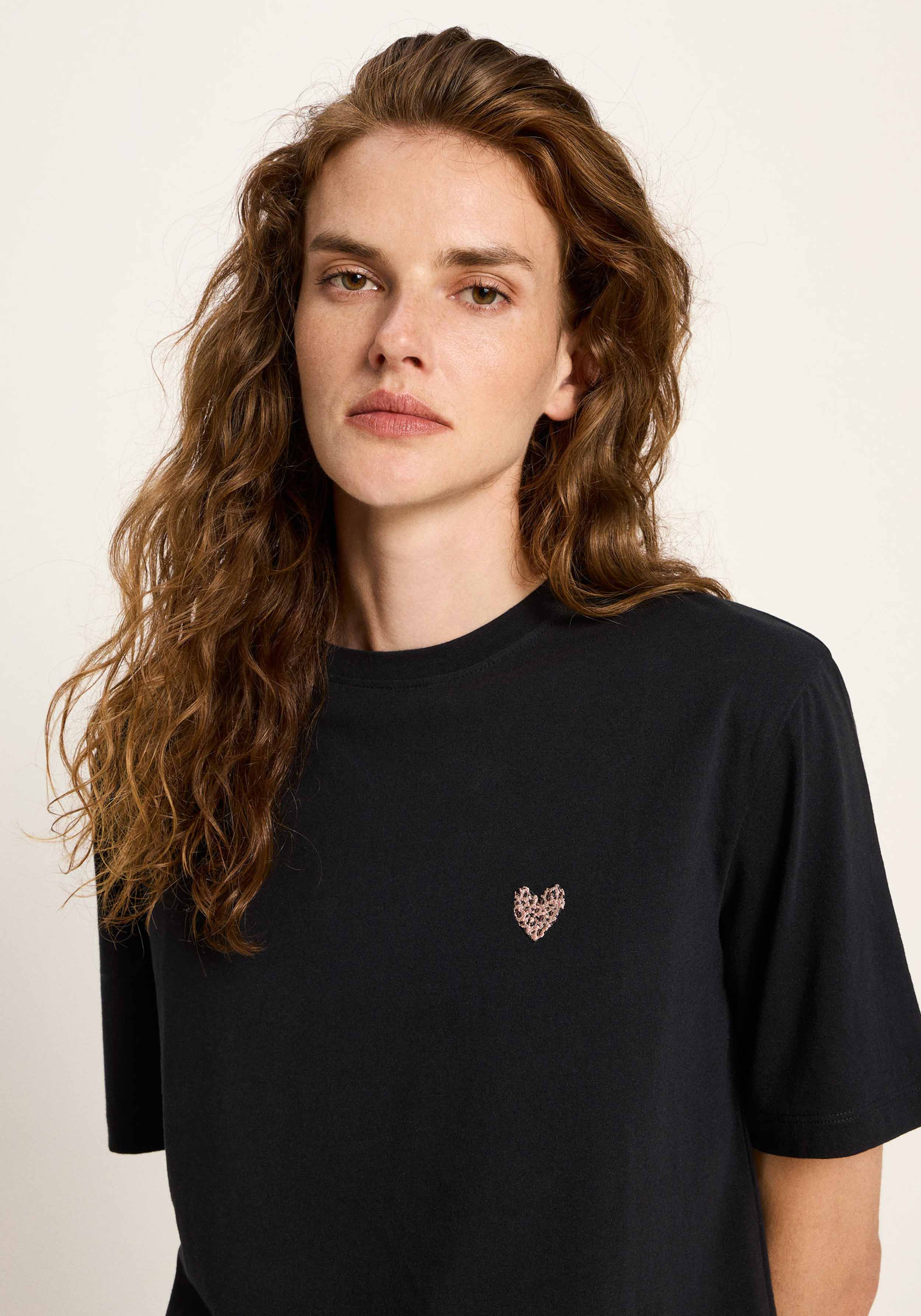 Lanius T-Shirt Statementshirt Black
