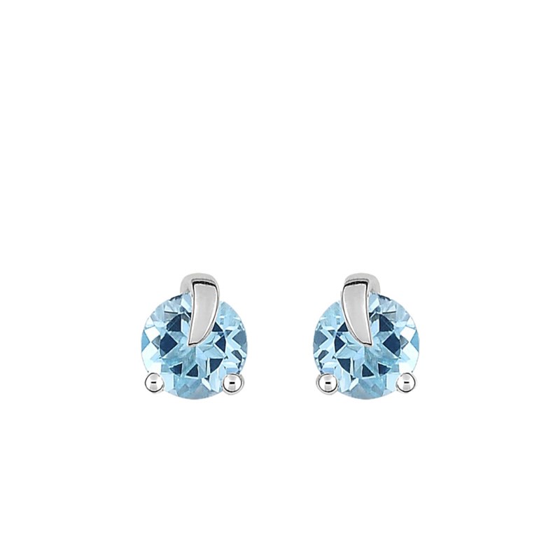Boucles d'oreilles femme - topaze - Or 18 Carats