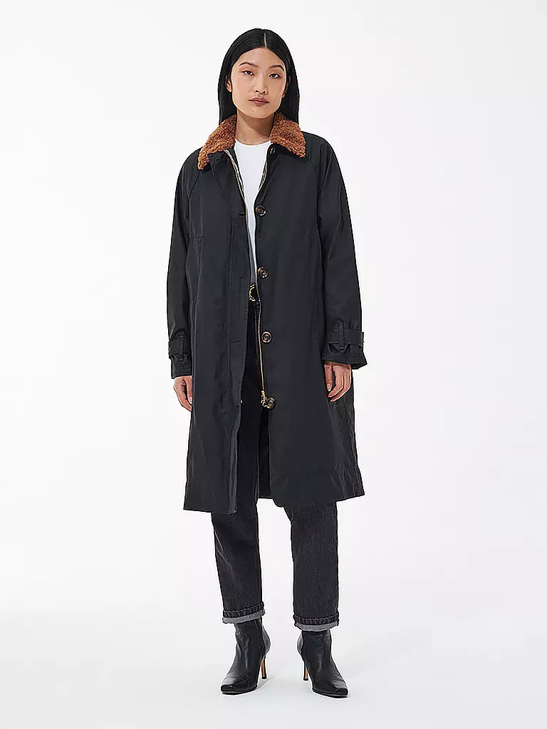 BARBOUR Trenchcoat MALALA WAX schwarz