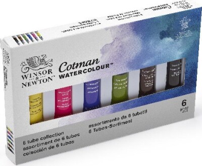 Winsor & Newton - Akvarelfarve Sæt - 6X8 ML