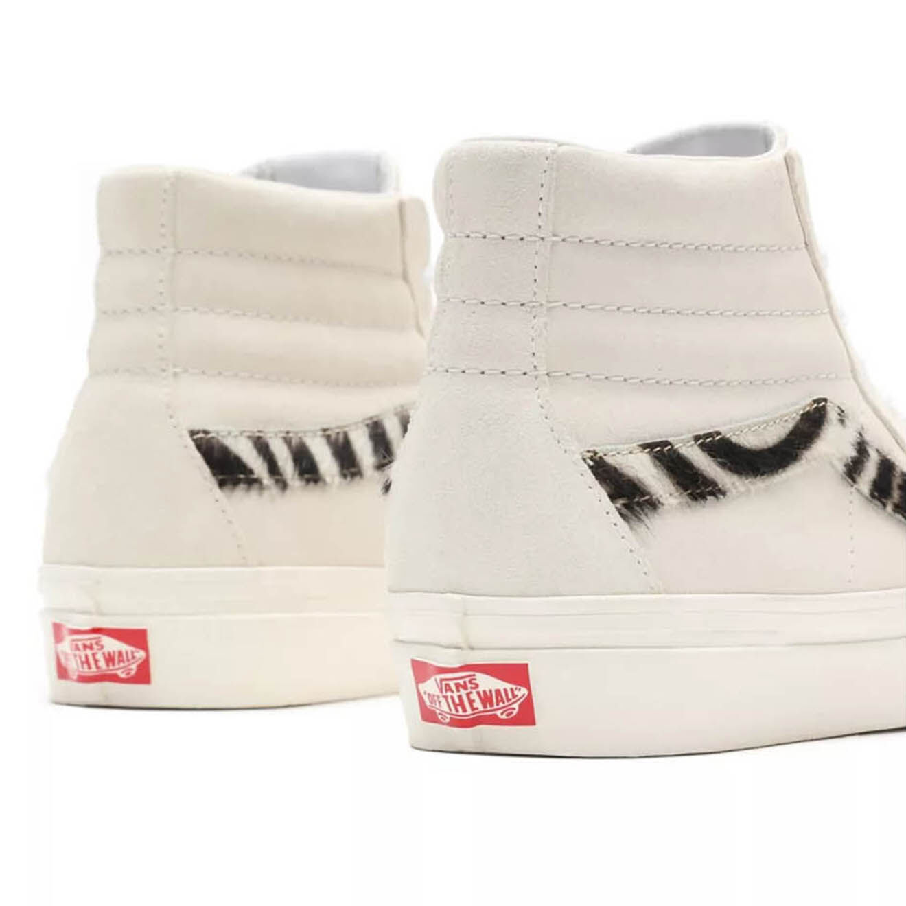 Vans Sneakers en Velours de Cuir Anaheim Factory Sk8-Hi 38 DX blanc/zèbre