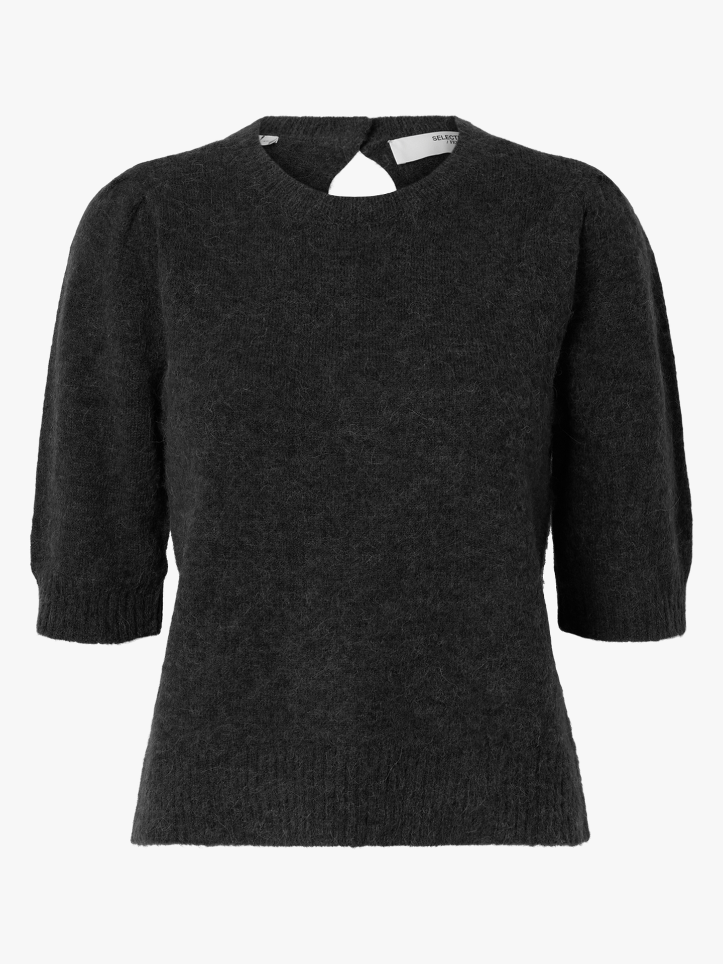Lulu Short Sleeve Open Back Knit O-neck