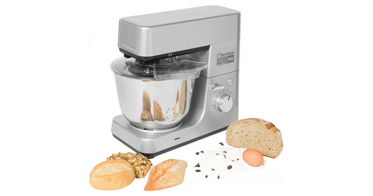 BestronAKM1600S 4-in-1 Keukenmachine Kitchen Master Pro  (Zilver)