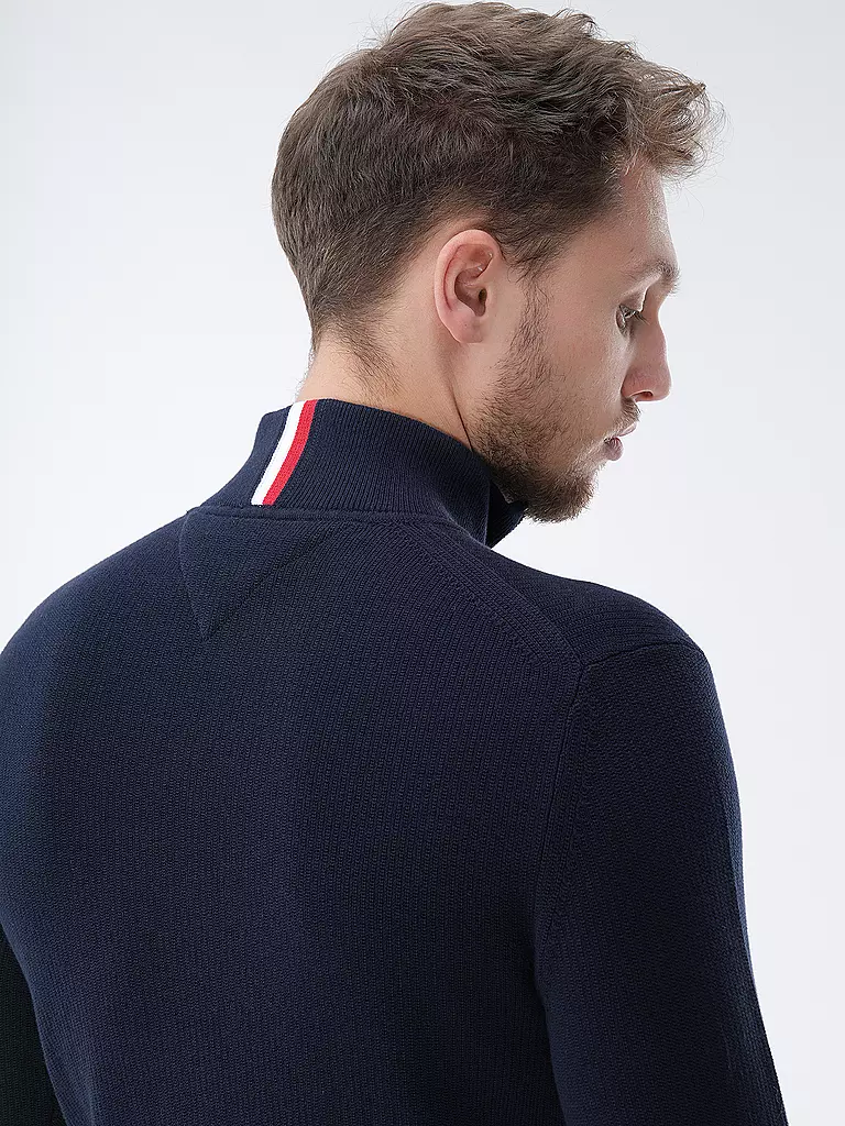 TOMMY HILFIGER Strickjacke blau