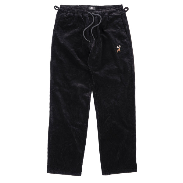 Pantalon ample en cordon de cerf - Noir