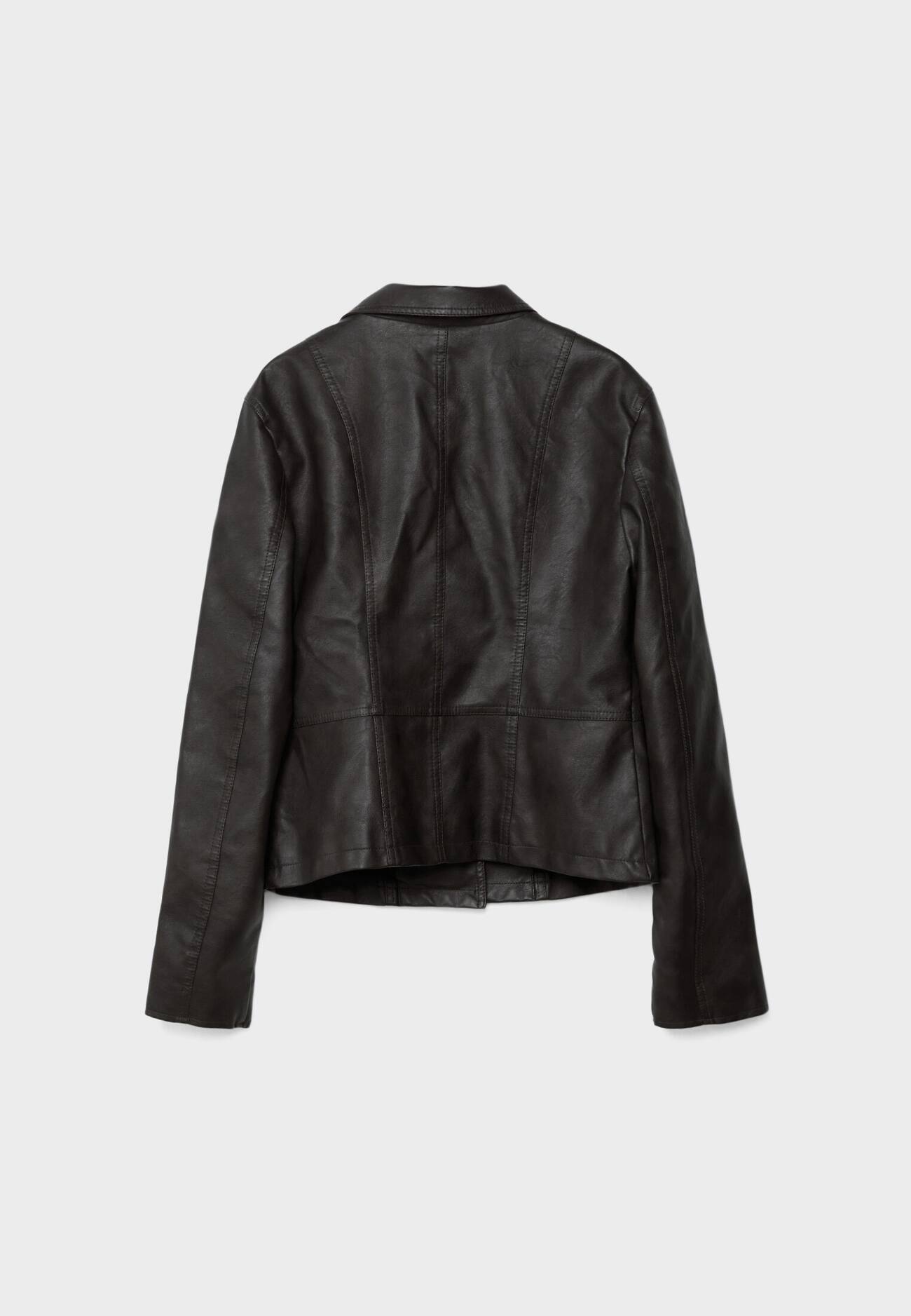 Blazer de couro sintético
