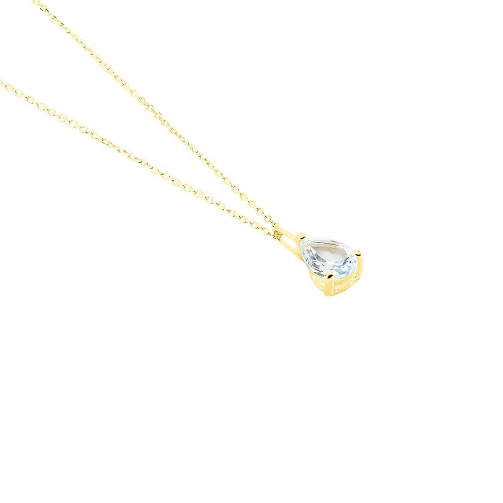 Collier Goutte Or Jaune Topaze