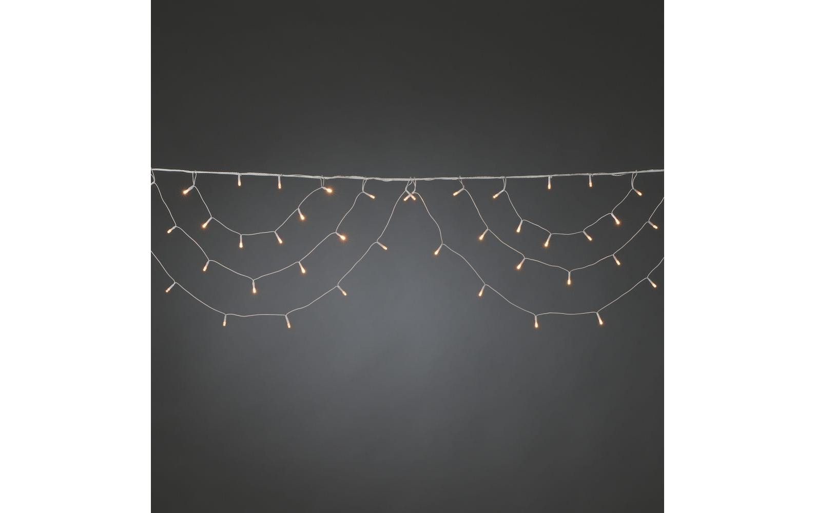 LED-Lichtervorhang Bogen, 184 LED, 5.6 m, OutdoorLeuchtender Vorhang mit Bögen