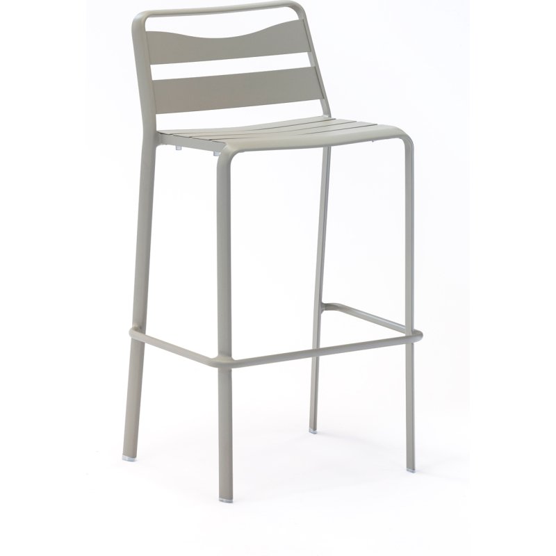 Tabouret haut d'extérieur DIVE - structure aluminium