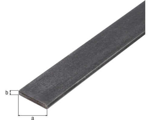 Platte stalen staaf 20x4 mm, 3 m