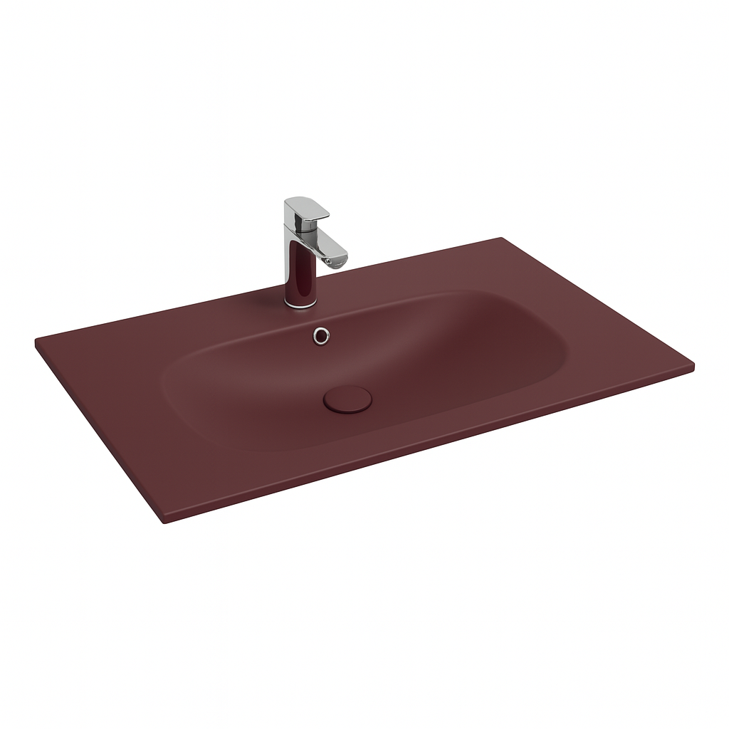 Isvea Infinity wastafel 80x50cm rood