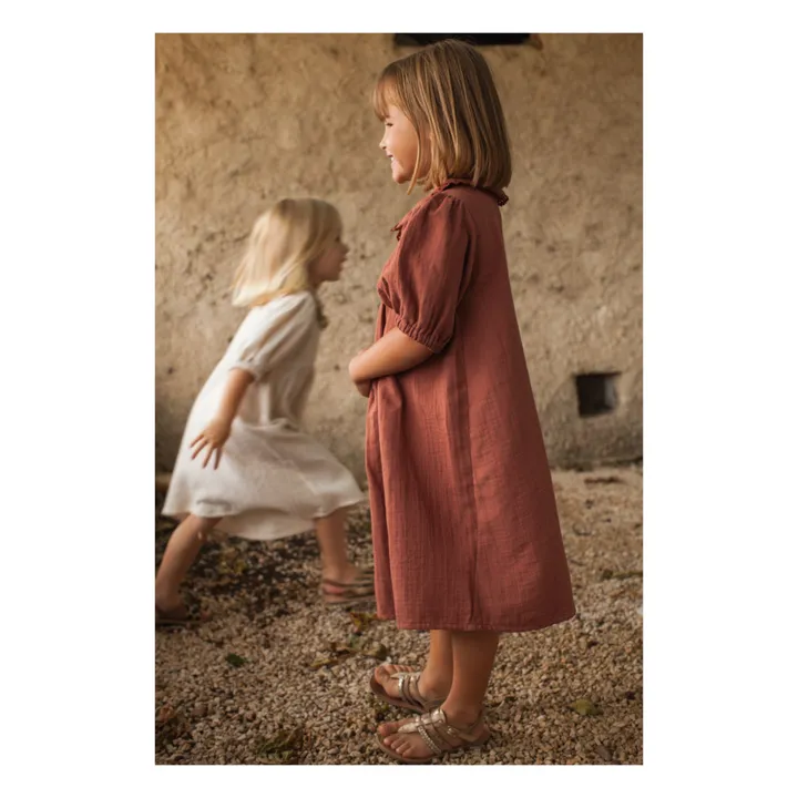 Marlot Paris Robe Gaze de Coton Berry | Terracotta