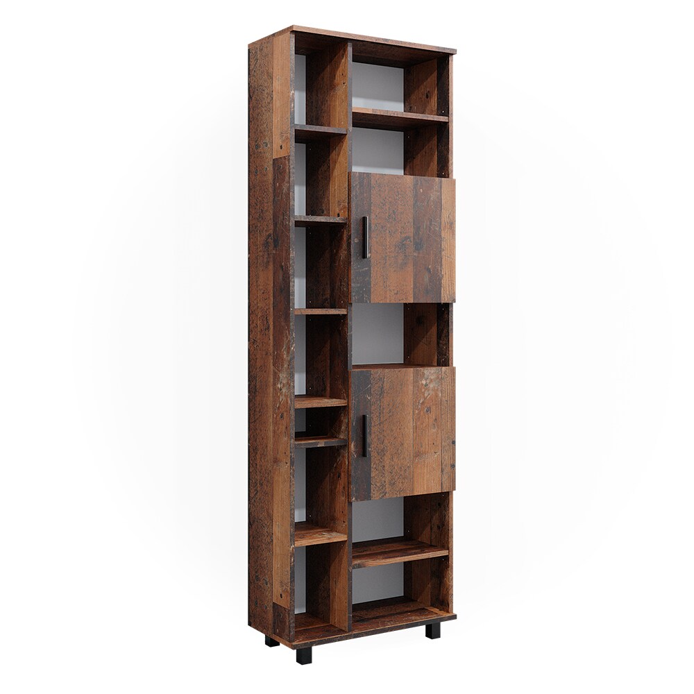 Vicco Hochschrank Badschrank Badezimmermöbel Ilias Old Style modern 60x190 cm Badkommode Badezimmer Schrank Badmöbel 2 Türen 12 Fächer