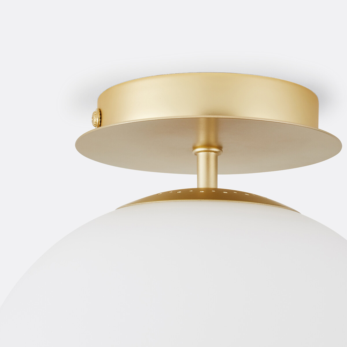 LA REDOUTE INTERIEURS<br>Luminária de teto em latão e vidro opalino, Moricio