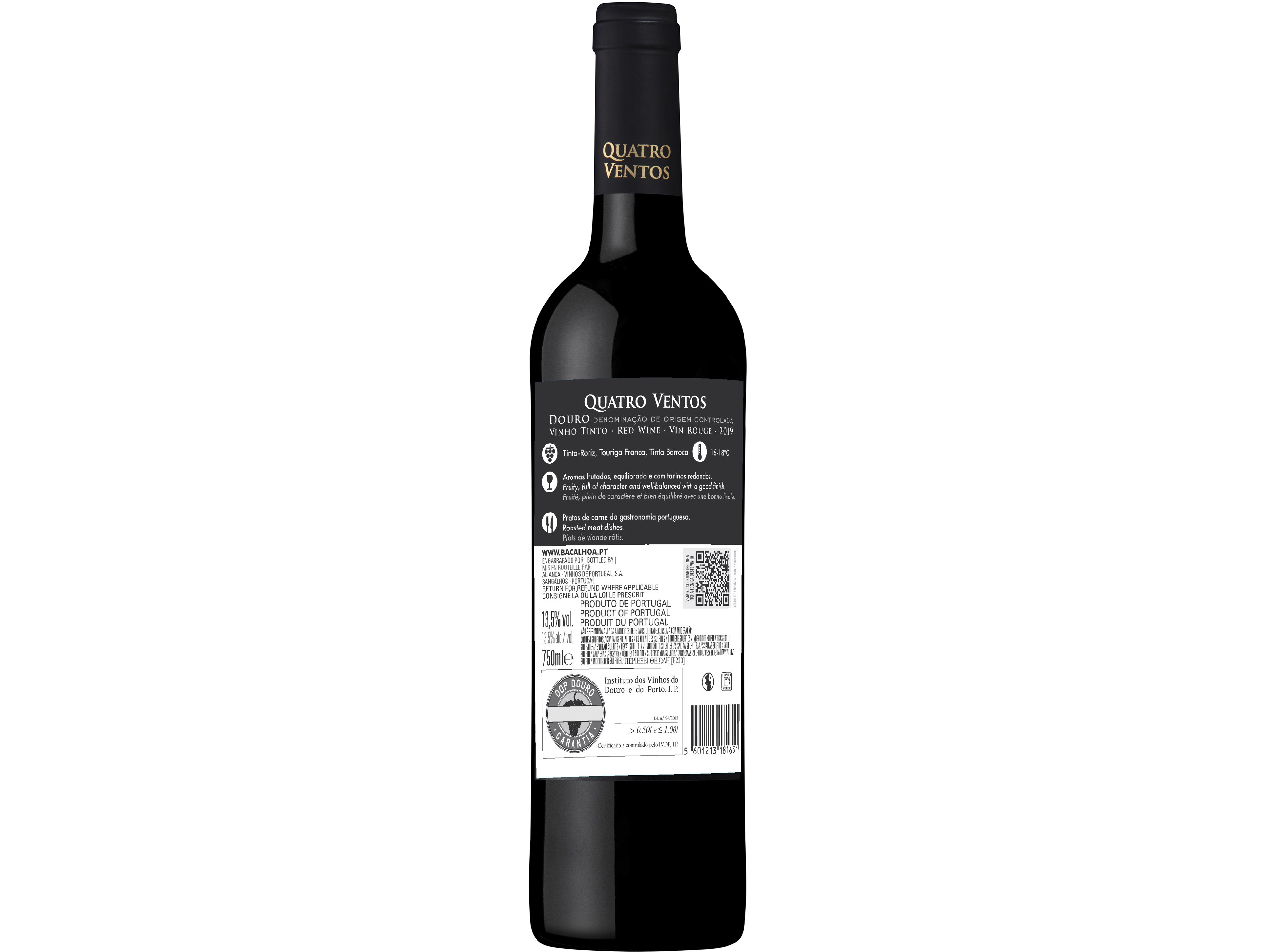 VINHO TINTO FORAL DOS QUATRO VENTOS DOURO DOC 0.75L