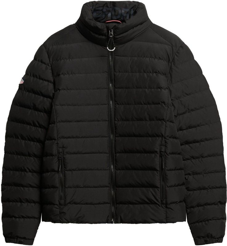 Superdry - Fuji Print - Gewatteerd Jack - Zwart - Polyester