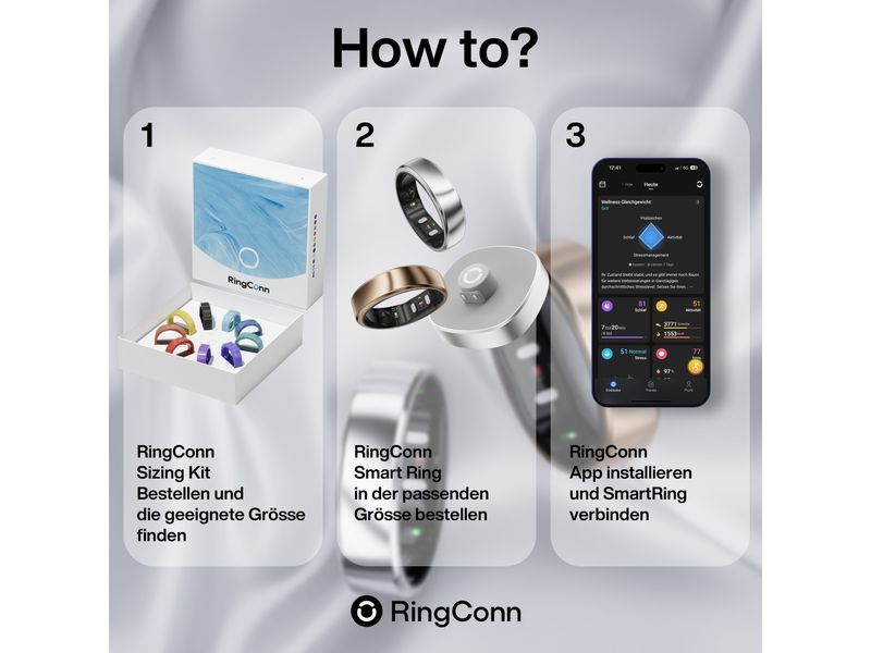 RingConn Smart Ring Gen 2 & Gen 2 Air Sizing Kit Mehrfarbig Ringgrössen-Bestimmungsset für Smart Rings