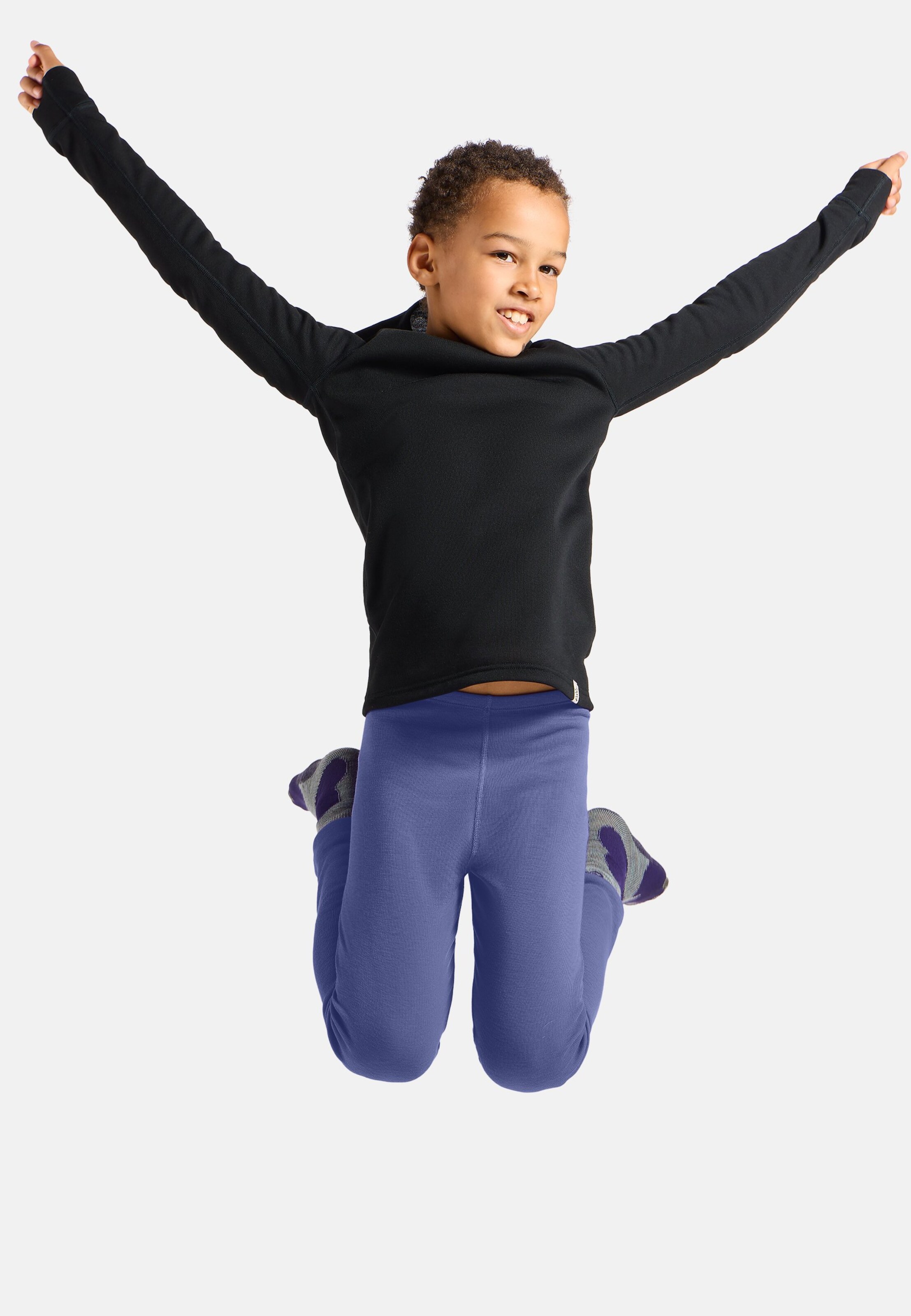 Active Warm Kids Base Layer Oberteil in black