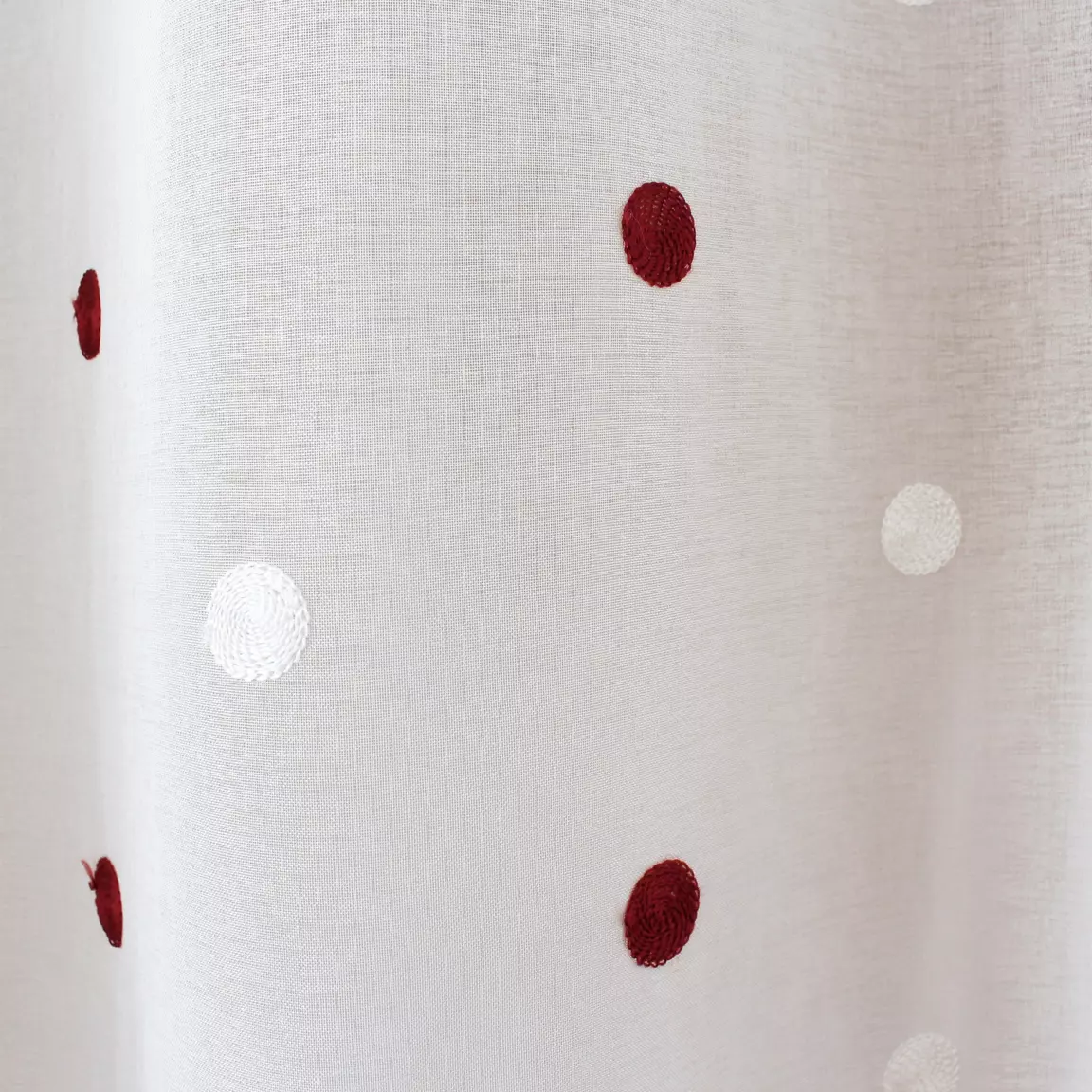 Voilage œillets (140 x 240 cm) Pointia Bordeaux