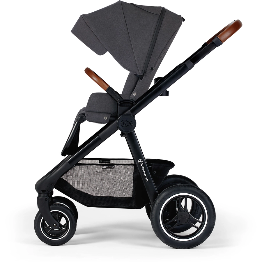 Kinderkraft Kombikinderwagen EVERYDAY 2 in 1 dark grey black frame