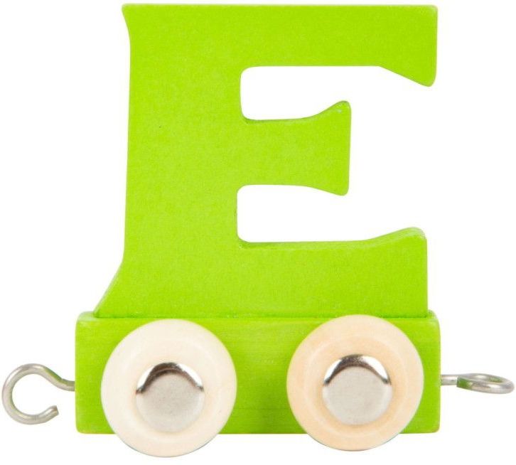 Small Foot - Houten Lettertrein - Groen - Hout - Set van 12 Stuks