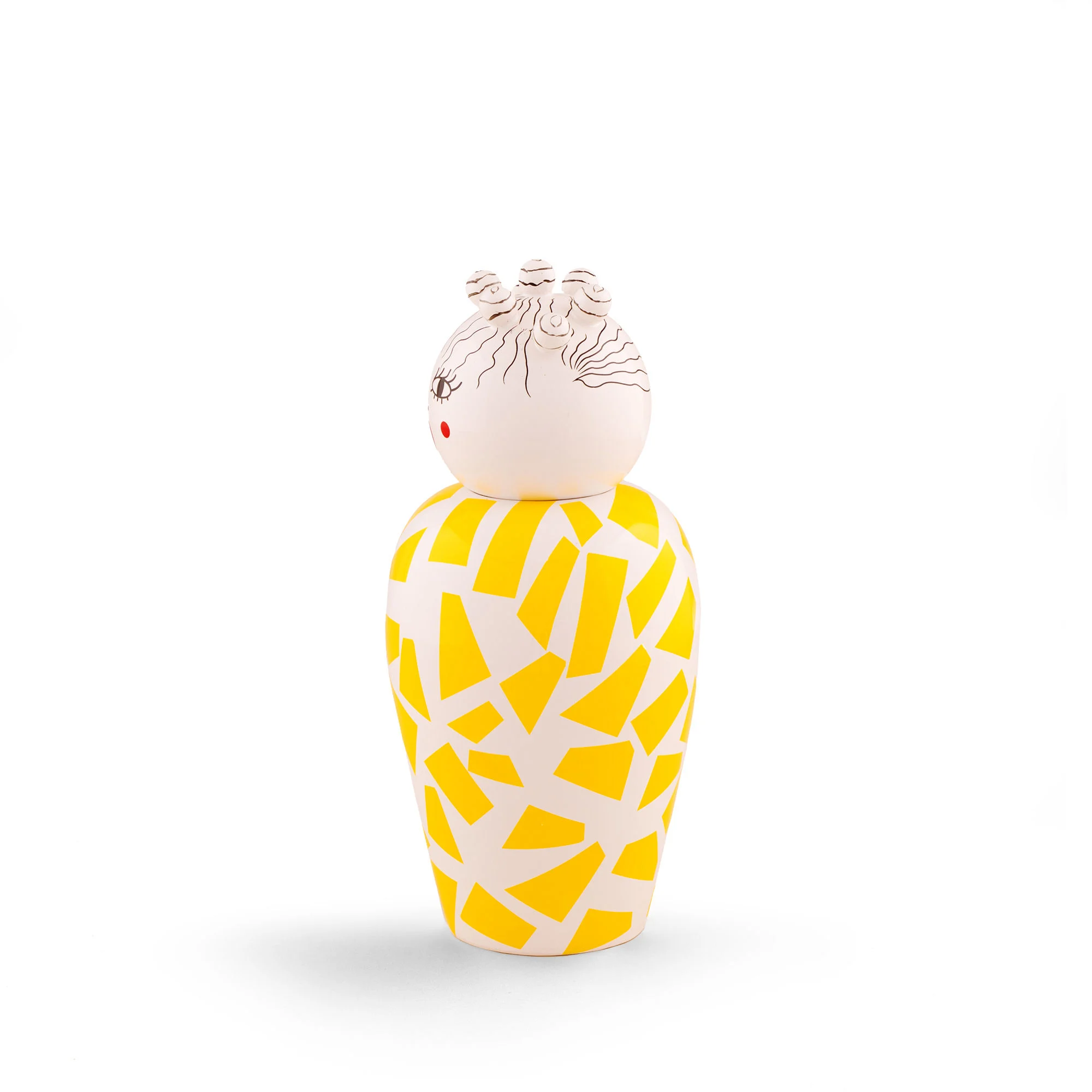 CANOPIE LULA - Vase avec couvercle céramique | Jaune