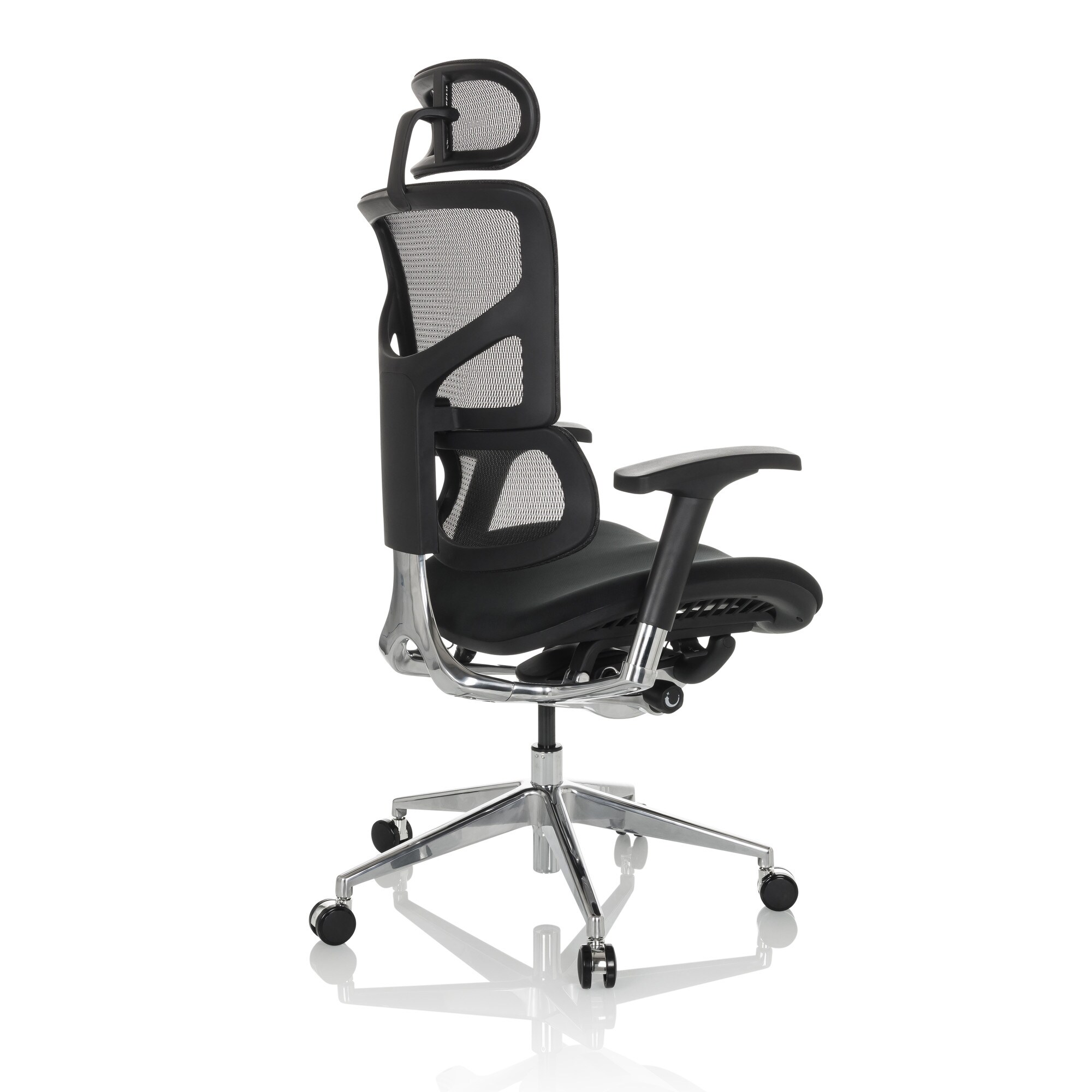 High End Bürostuhl ERGO-U2 FM Stoff/Netzstoff mit Armlehnen (höhenverstellbar) hjh OFFICE
