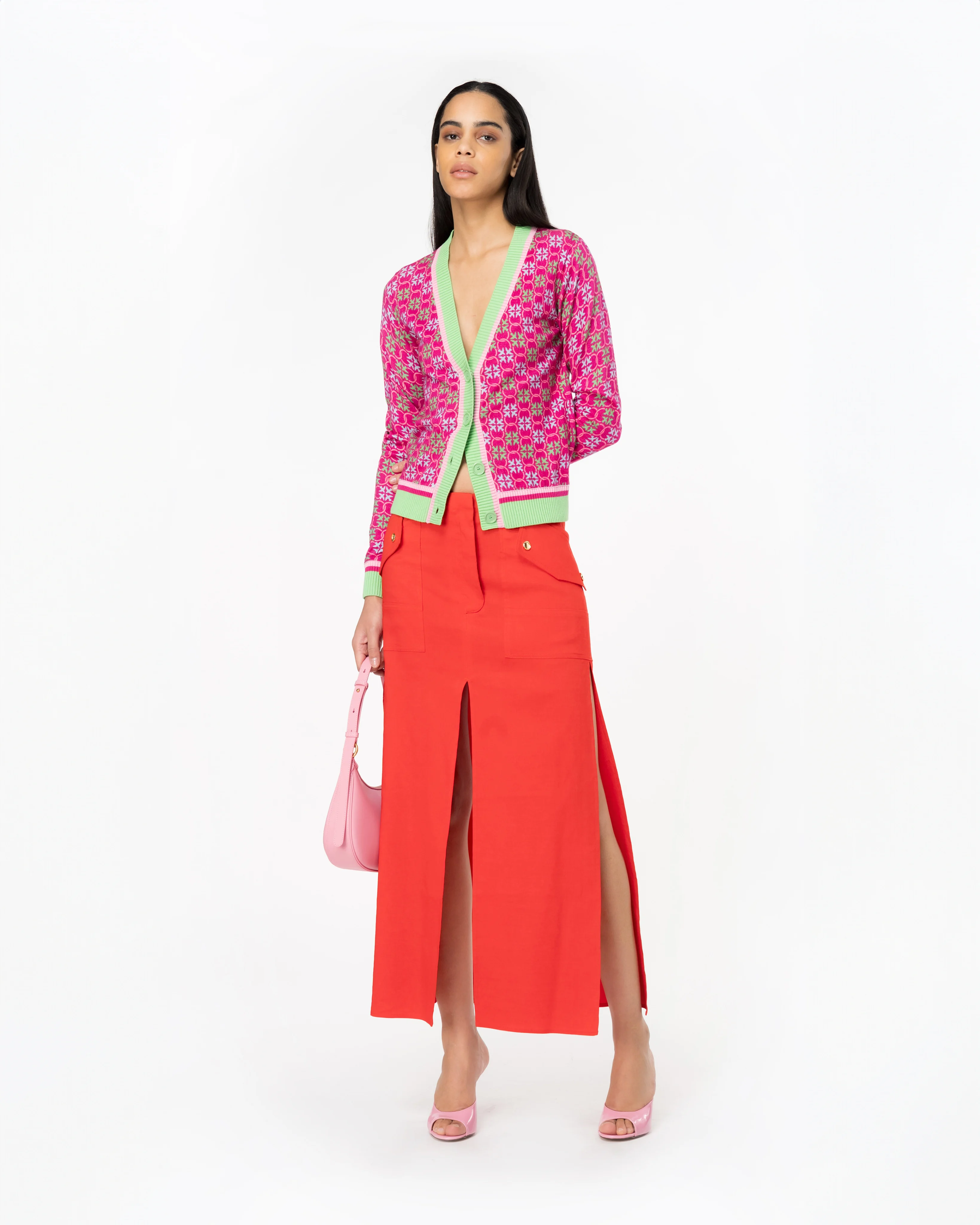 Jupe fendue | Rouge